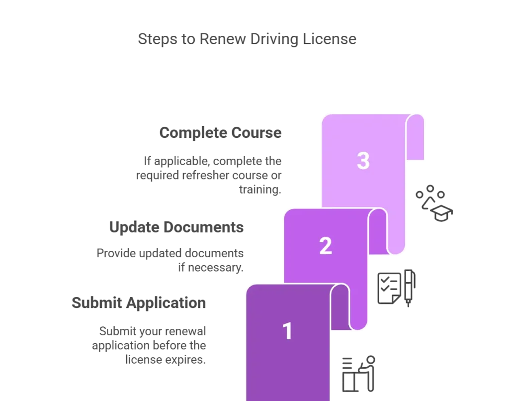 Steps to Renew Driving License